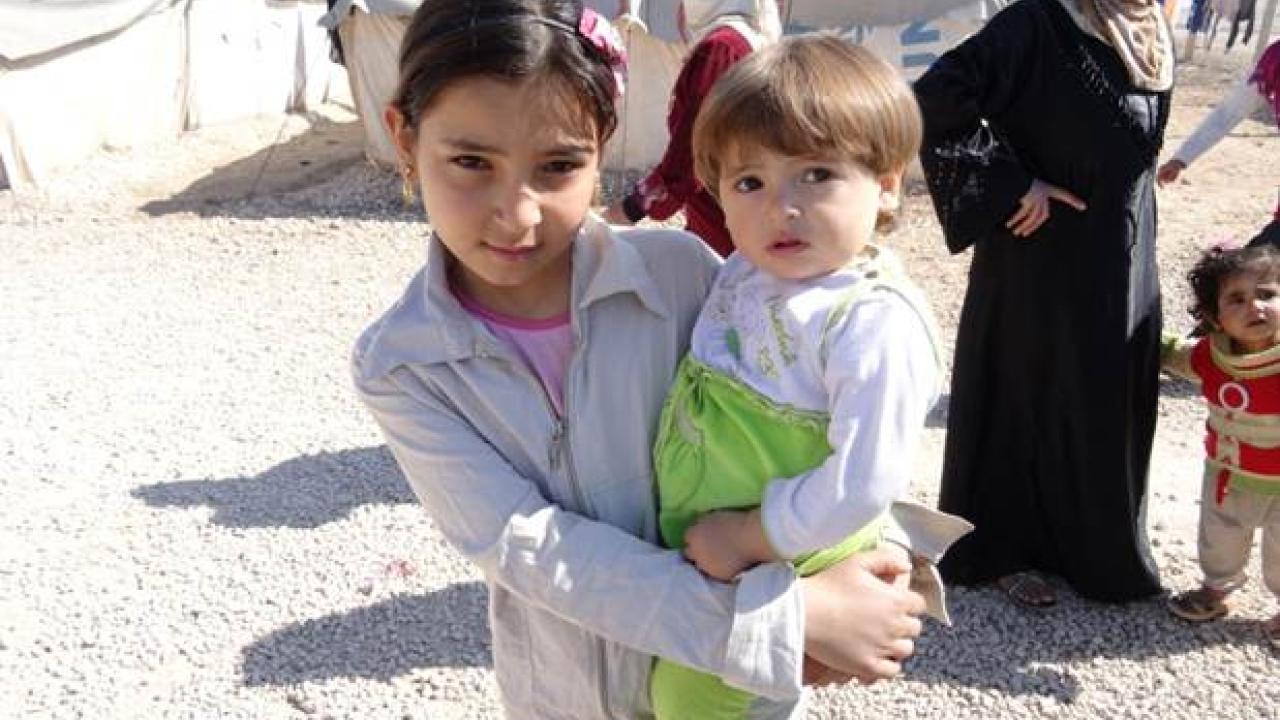 Children in refugee camp